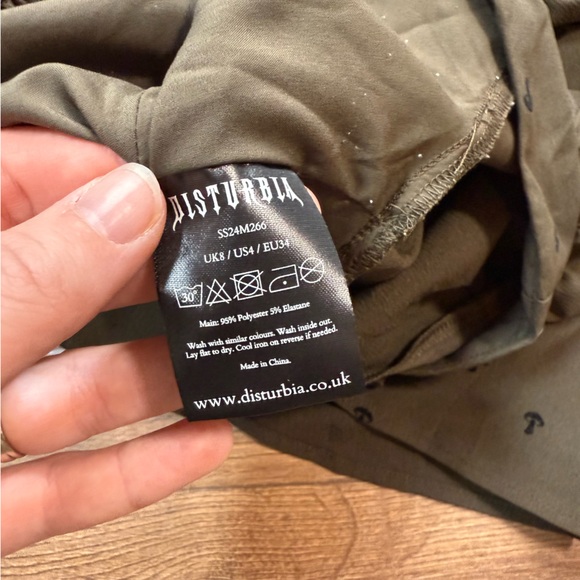 DISTURBIA green mushroom mini dress - Picture 5 of 11